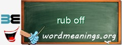 WordMeaning blackboard for rub off